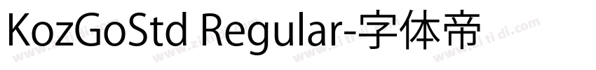 KozGoStd Regular字体转换